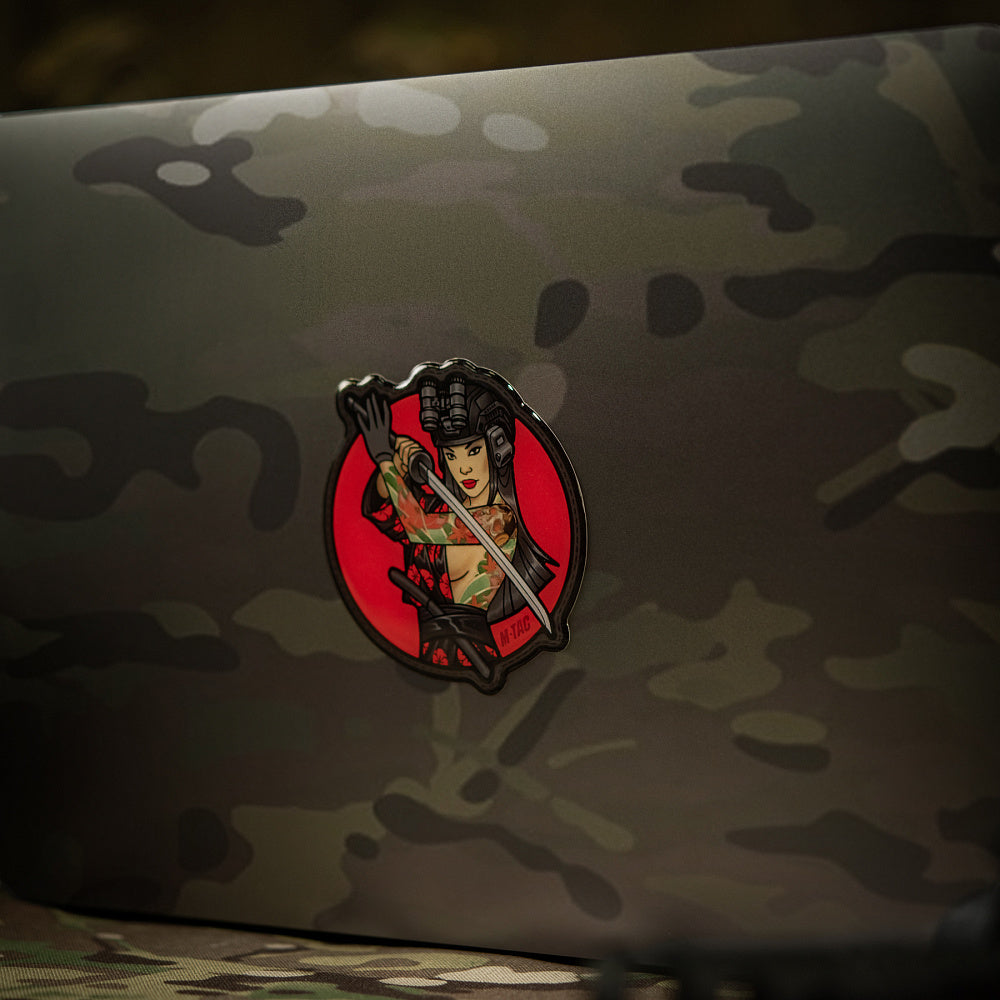 Sticker Tactical Girl #3 Skull on Shoulder