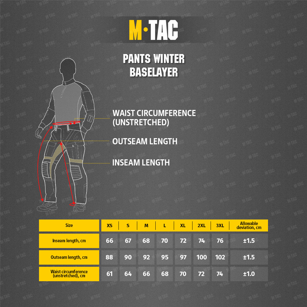 M-Tac Thermo Pants Polartec Winter Baselayer Vent