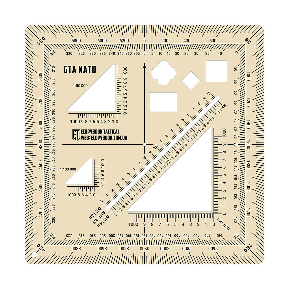 Ecopybook Tactical ruler GTA NATO (Blue Border)
