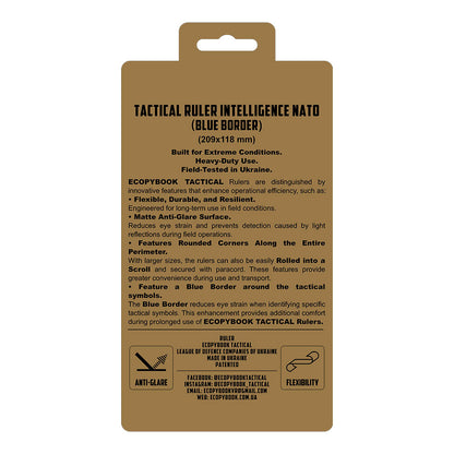 Ecopybook Tactical Scout’s Ruler NATO/UA (Blue Border)