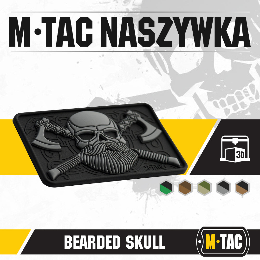 Bearded skull 3d pvc