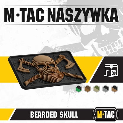 Bearded skull 3d pvc