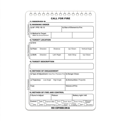 Ecopybook Tactical request for fire support (5 pcs.)