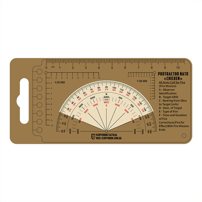 M-Tac Ecopybook Tactical Ruler Protractor NATO "Chicken"