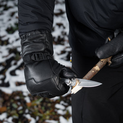 Gloves winter leather
