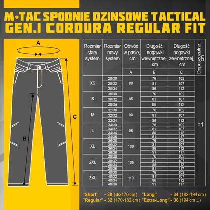 Jeans Tactical Gen.I Cordura Regular Fit