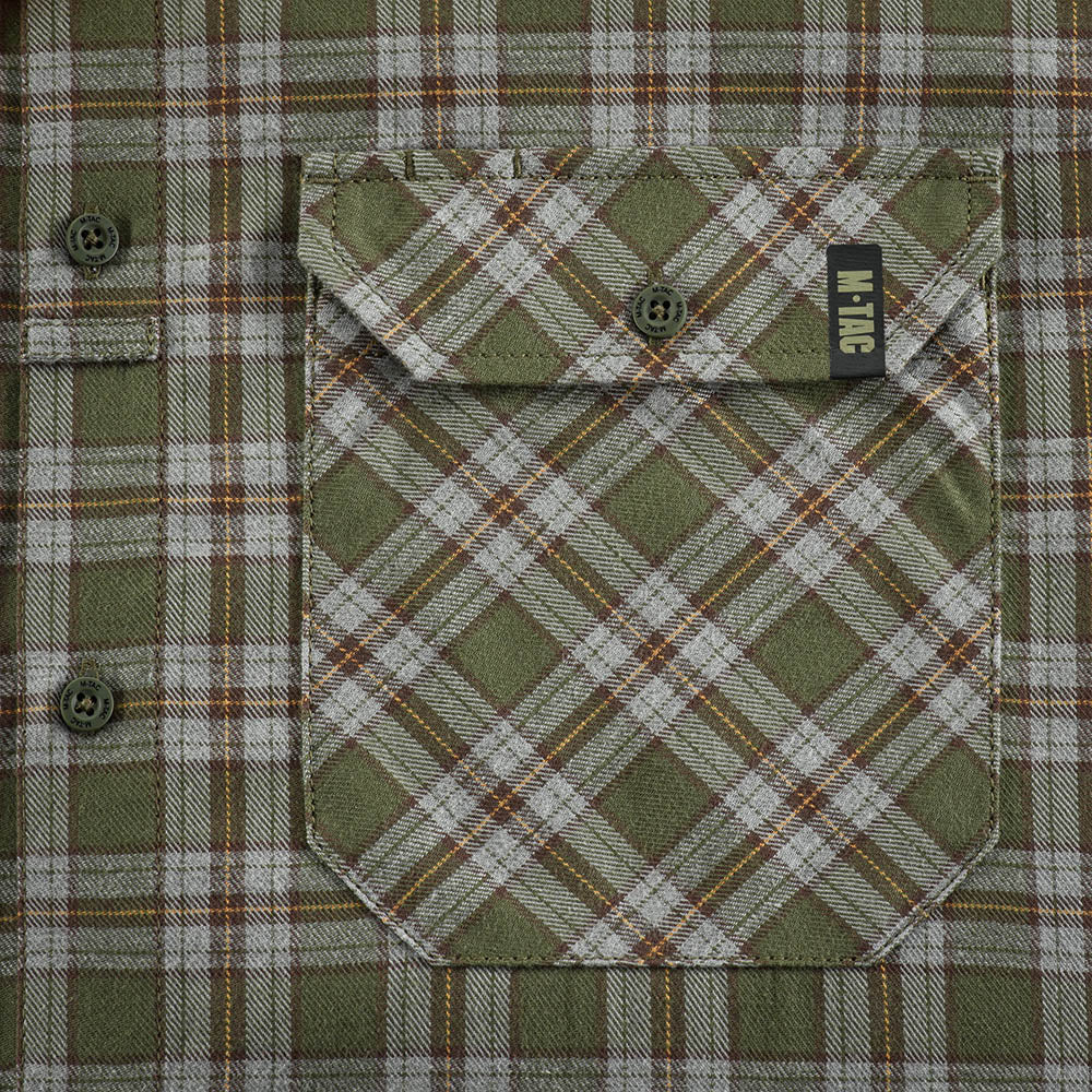 M-Tac Lumberjack Cotton Shirt Olive/Grey 2XL/R