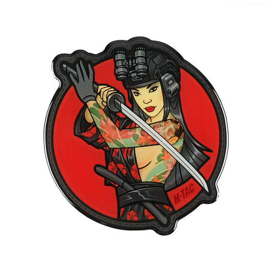 Sticker Tactical Girl #3 Skull on Shoulder