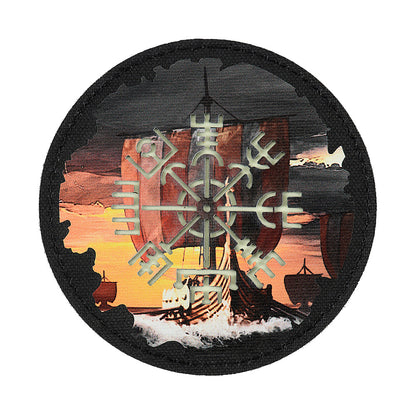 Patch Vegvisir/Drakkar Round (80mm)
