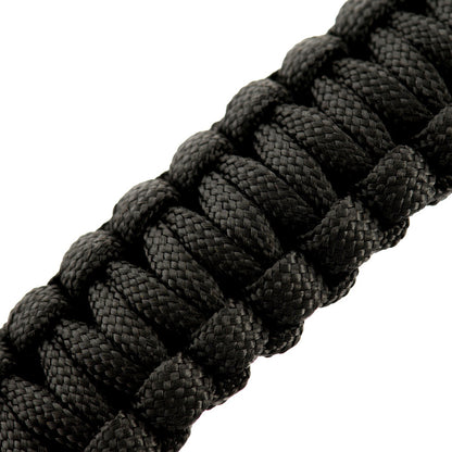M-Tac paracord bracelet with spark cutter, compass and whistle Black M