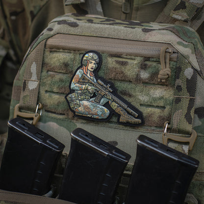 Patch Tactical girl #2 Yakuza brunet PVC