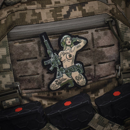 Patch Tactical Girl tattoo Trident PVC MM14