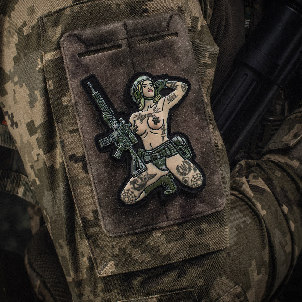 Patch Tactical Girl tattoo Trident PVC MM14