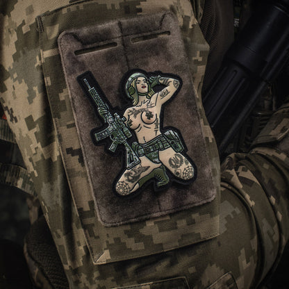 Patch Tactical Girl tattoo Trident PVC MM14