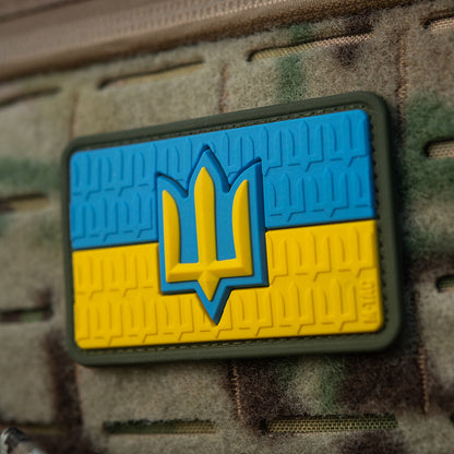 Patch the flag of Ukraine with the trident of the Armed Forces of Ukraine PVC