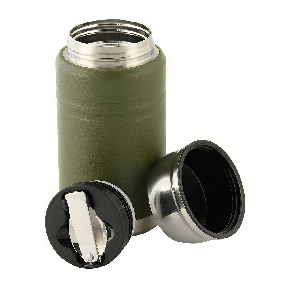 Stainless 750 ml Thermos with folding spoon