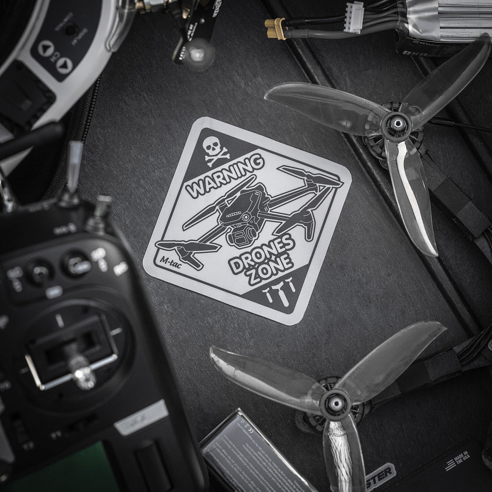 Sticker Drone Zone Reflective Small