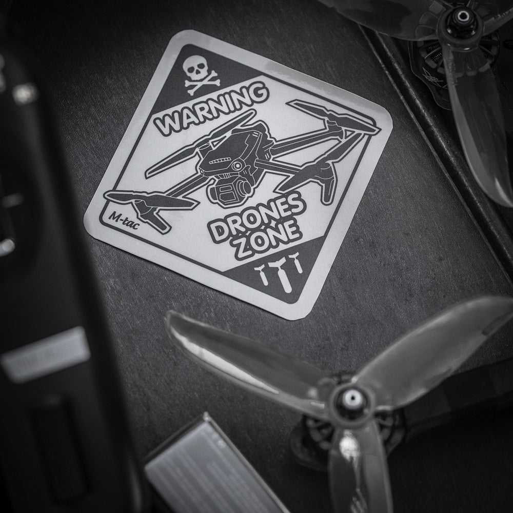 Sticker Drone Zone Reflective Small