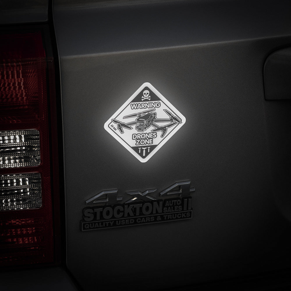 Sticker Drone Zone Reflective Small