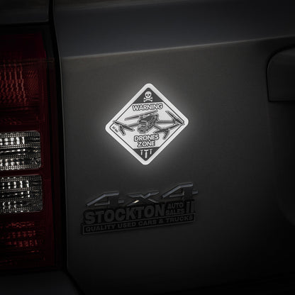 Sticker Drone Zone Reflective Small