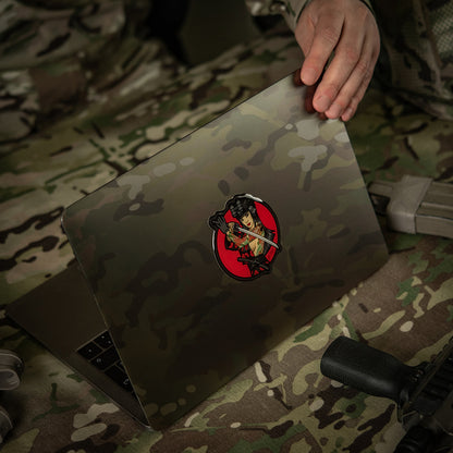 Sticker Tactical Girl #3 Skull on Shoulder