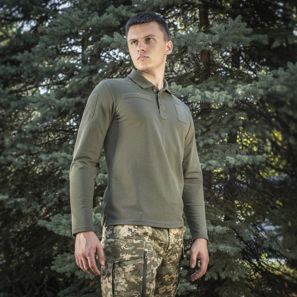 Tactical Polo Shirt Long Sleeve 65/35 Army Olive 3XL