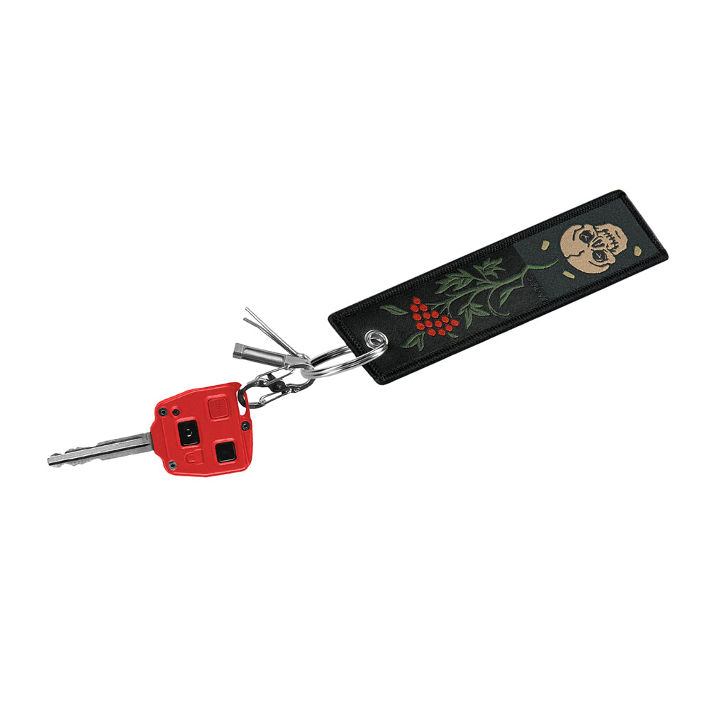 Skull/Viburnum Keychain
