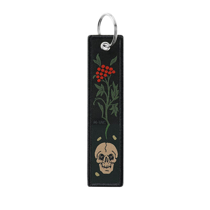 Skull/Viburnum Keychain